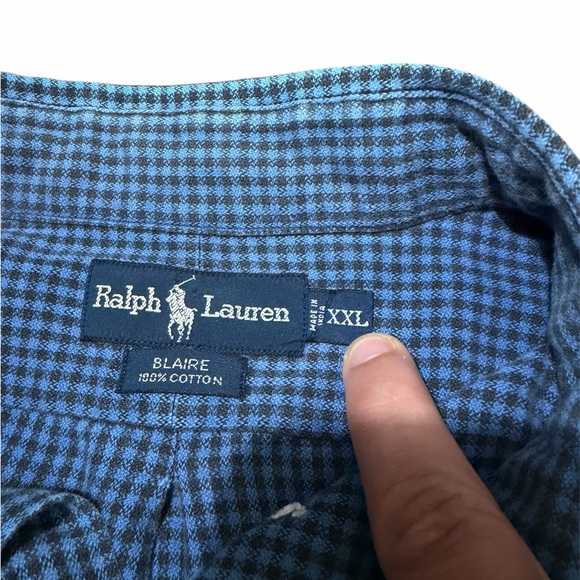 Polo Ralph Lauren XXL Blaire Blue Pony Long Sleeve Casual Button Down Shirt - Picture 5 of 7